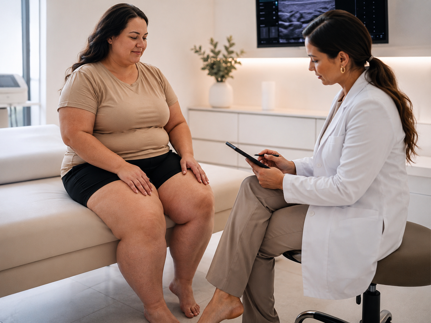 Evaluación clínica y análisis de composición corporal para sospecha de lipedema en Clínica Armonic